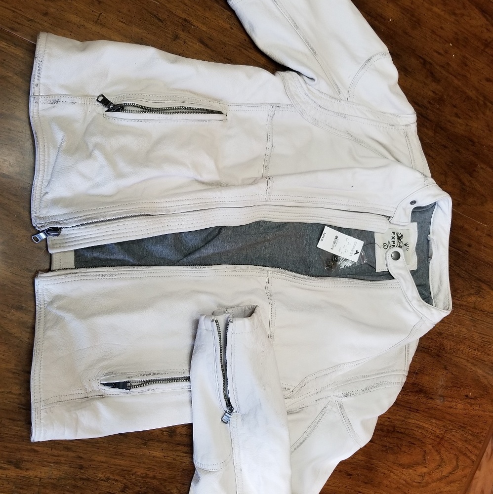 Express leather moto jacket